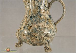 An English Staffordshire Solid Body Agate Milk Jug And Cover C1750-60