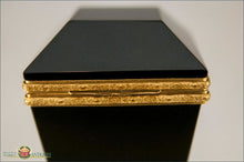 French Black Opaline Crystal Box C1880 Decorative Arts