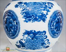 A Chinese Export Underglaze Blue And White Fitzhugh Vase C1810