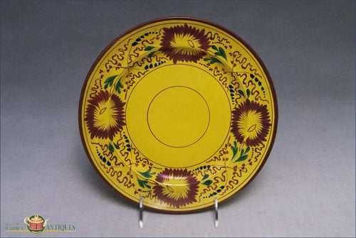 An Antique Creamware Plate in Yellow Glaze decoration from Swansea, c1820