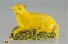 A Rare English Staffordshire Pottery Yellow Ground Ewe C1790-1810 18Th Century