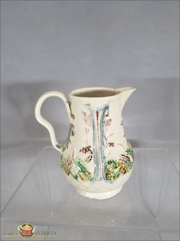 An Antique English Creamware Greatbatch Fruitmolded Milk Jug c1770-82