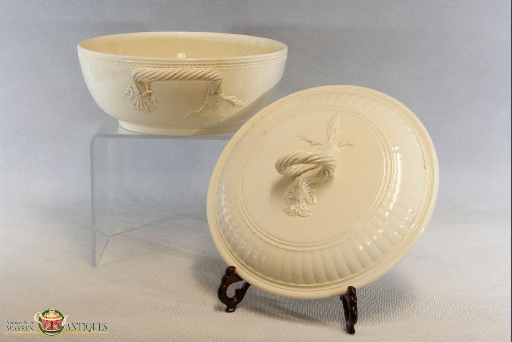 An Antique English Creamware Covered Vegetable Dish C1780-90 18Th Century Pottery