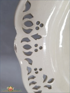 An English Creamware Pierced Edge Plate C1790 18Th Century Pottery