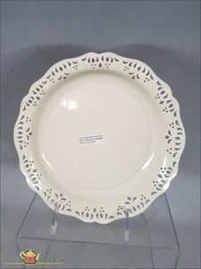 An English Creamware Pierced Edge Plate C1790 18Th Century Pottery