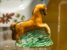 An English Staffordshire Horse Decorated In Underglaze Pratt Colors C1780-90 18Th Century Pottery