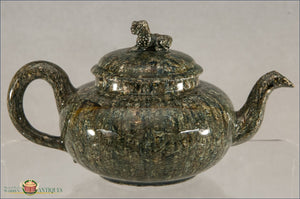 An English Staffordshire Solid Body Agate Teapot And Cover C1750-60 Agate
