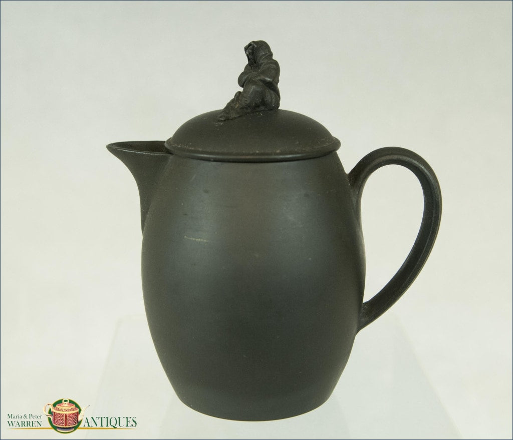 Antique Wedgwood Black Basalt Teapot 