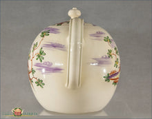 English Creamware Teapot Decorated By David Rhodes C.1770 Creamware