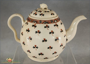 English Creamware Teapot Creamware