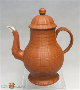 https://warrenantiques.com/products/english-redware-stoneware-engine-turned-coffee-pot-and-cover-c1750
