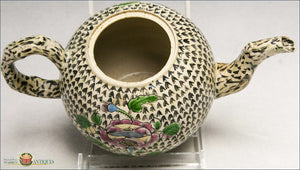 English Saltglaze Polychrome Teapot With Rose Decoration Recent Acquisitions