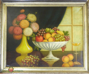 Still Life With Fruit American Unsigned C1900-1920 Painting From The 19Thc Through Today